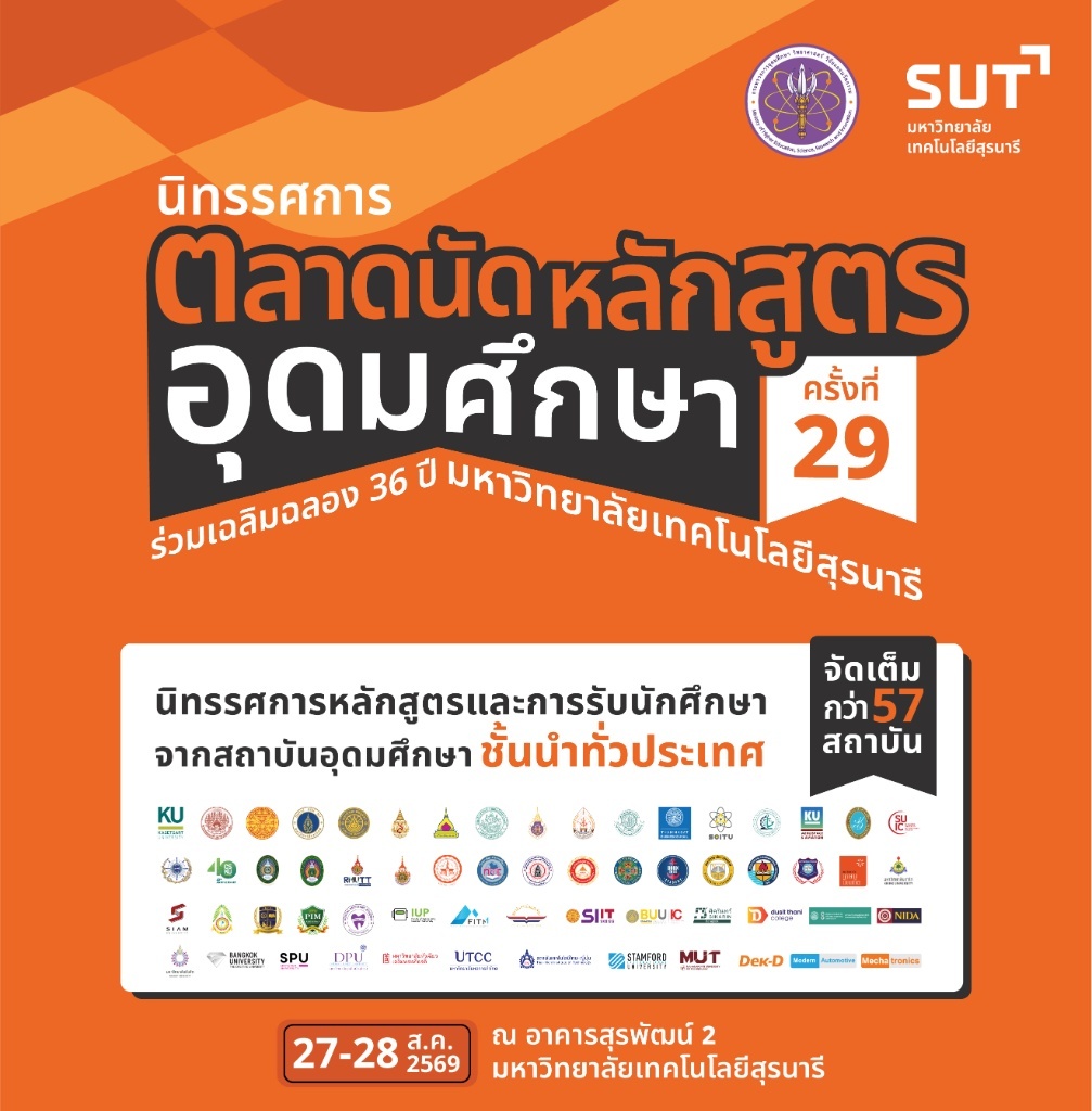 โปสเตอร์หลักงานนิทรรศการตลาดนัดหลักสูตรอุดมศึกษา ครั้งที่ 29