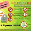 มทส. ประกาศลดการใช้พลาสติกทุกพื้นที่ SUT Say No Plastic  ตั้งแต่ 5 มิถุนายน 2561 เป็นต้นไป